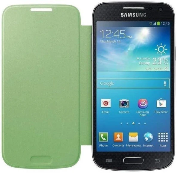 Samsung i9190 Galaxy S4 Mini Orjinal Flip Cover Kılıf - Yeşil EF-FI919BGEGWW - Resim 6