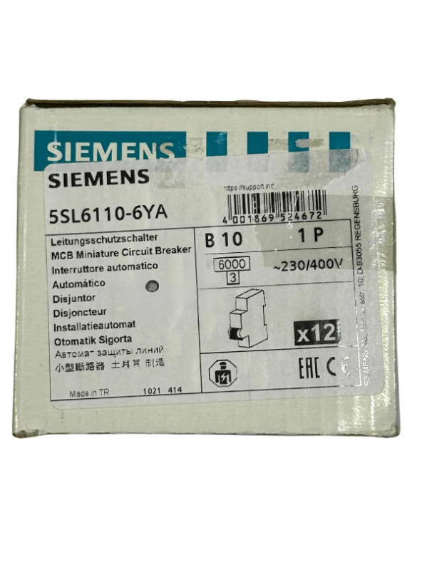 Siemens B10 1P Otomatik Sigorta (1 Adet)