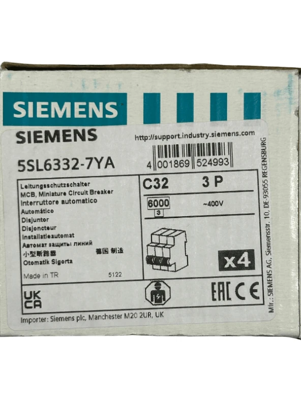 Siemens C32 3P Otomatik Sigorta (1 Adet)