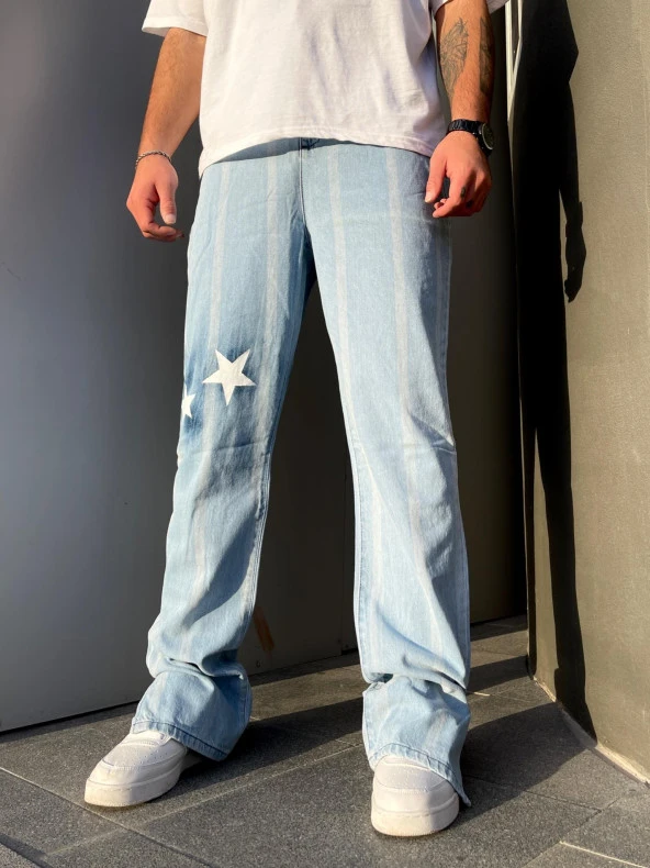 Premium Starry Baggy Kot Pantolon