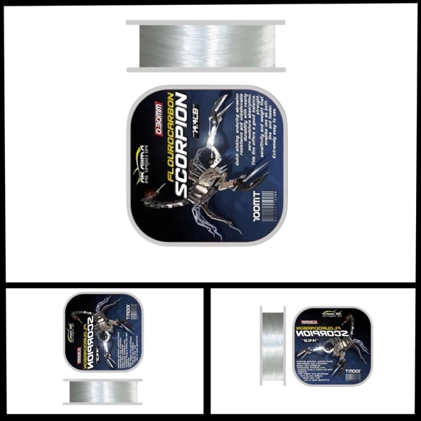 Uyguna-Yakala 100 Mt 0.50 Mm Akajima Scorpion Fluorocarbon Misina-PO.233 - 1