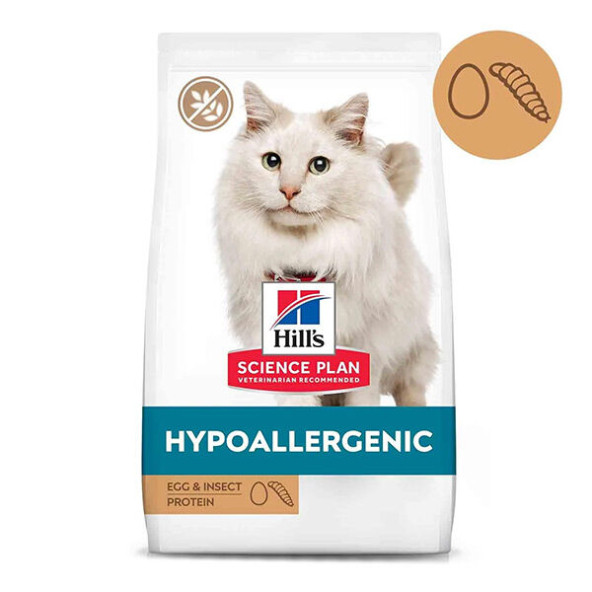 Hills Hypoallergenic Yumurta ve Böcek Proteinli 1,5kg Kedi Maması Hipoalerjenik kedi
