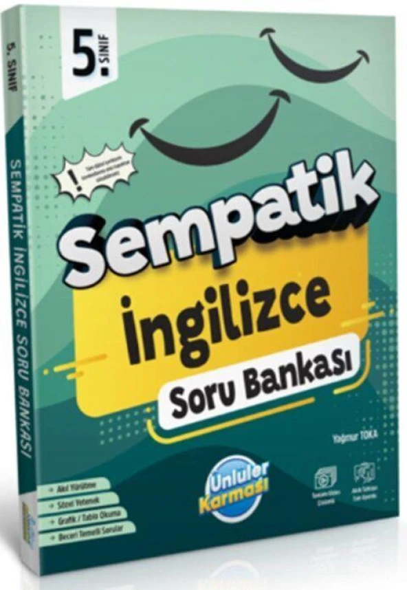 5. Sınıf İngilizce Sempatik Soru Bankası Ünlüler Karması ürün görseli
