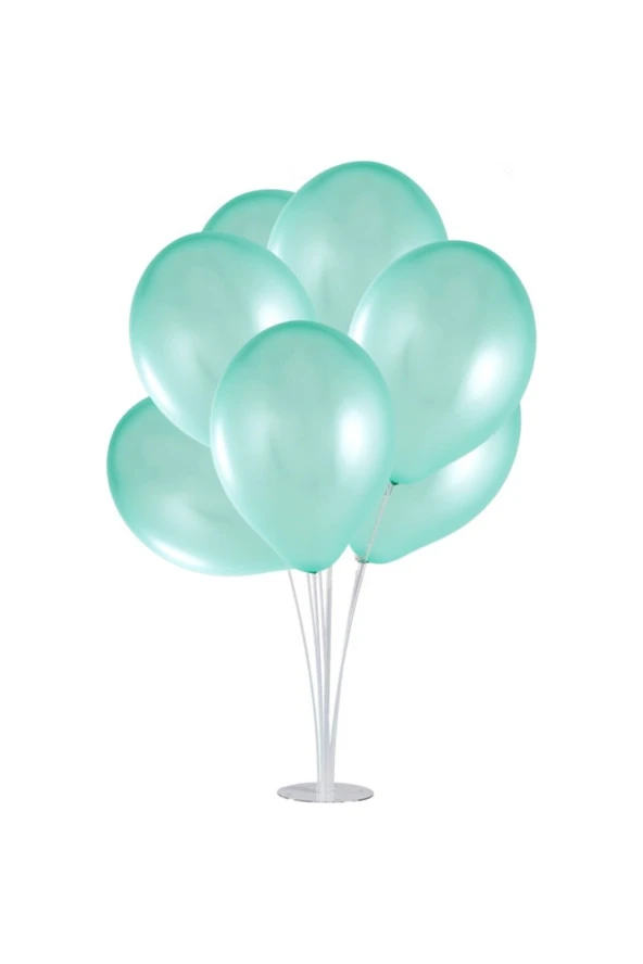 Metalik Balon Mint Yeşili 10 Adet