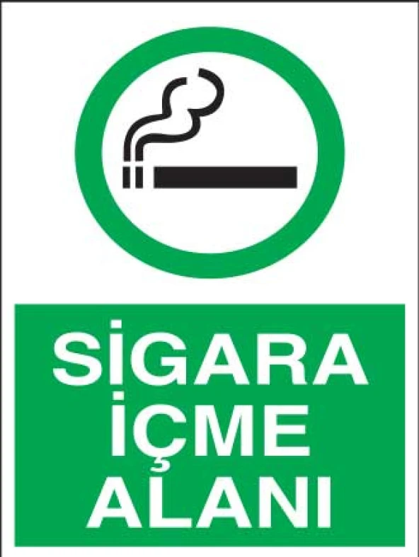 Sigara İçme Alanı YAPIŞKANLI STİCKER 25X35 CM