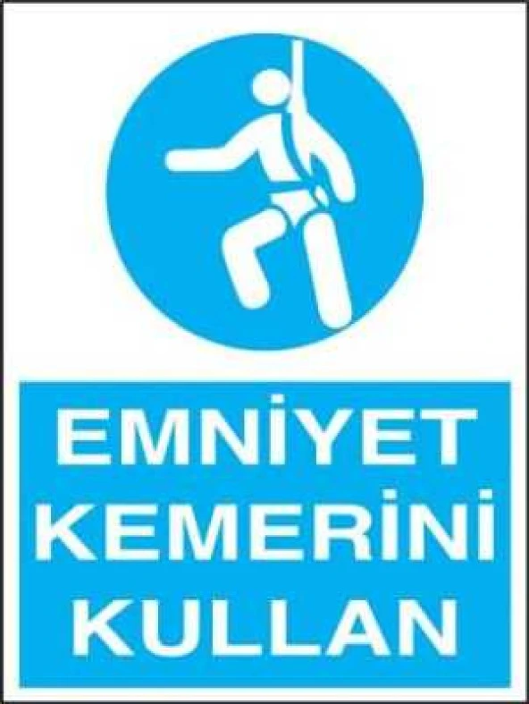 Emniyet Kemeri Kullan YAPIŞKANLI STİCKER 35X50 CM