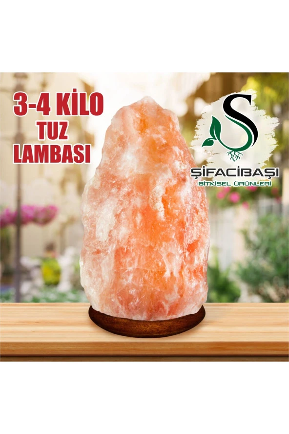 ŞİFACIBAŞI Himalaya Tuz Lambası 3 4 Kilo Kablo+Ampul Seti - 2