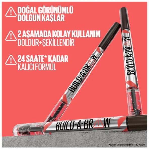 Maybelline New York Build a Brow 2in1 Kaş Kalemi ve Jeli Black Brown - 5
