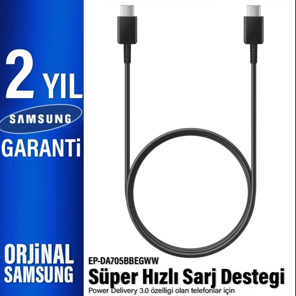 Day Samsung Galaxy Z Flip 5 5G 25W ve 45W Ep-dn975 5a Type c To Type c Hızlı Şarj ve Data Kablosu ürün görseli 1