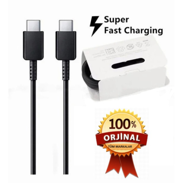 Samsung Galaxy Note 10+ Plus 25W ve 45W Ep-dn975bba 5a Type c To Type c Hızlı Şarj ve Data Kablosu - 9