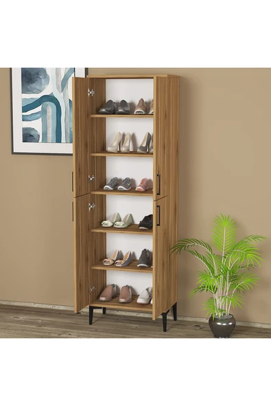 Kalender Dekor Rose-4 Portmanto Vestiyer Ayakkabılık - Resim 4