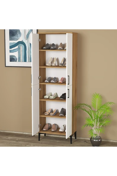 Kalender Dekor Rose-4 Portmanto Vestiyer Ayakkabılık - Resim 4