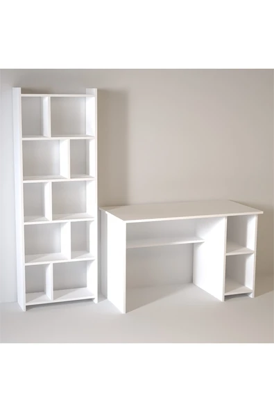 Kalender Dekor Avel Snow 120 Cm Çalışma Masası Takımı Aves01 - Resim 3