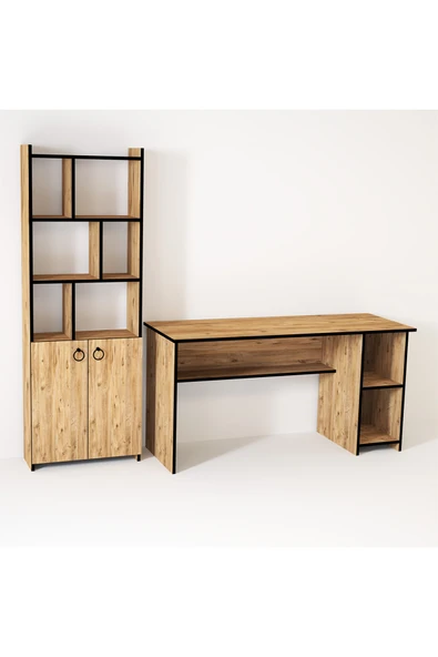 Kalender Dekor Avel Mayra 145 Cm Çalışma Masası Takımı Avlm04 - Resim 3