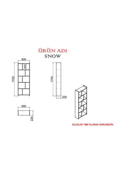 Kalender Dekor Avel Snow 120 Cm Çalışma Masası Takımı Aves01 - Resim 4