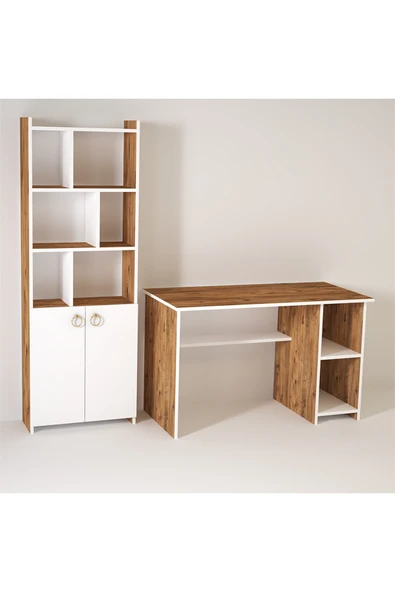 Kalender Dekor Avel Mayra 120 Cm Çalışma Masası Takımı Avem02 - Resim 3