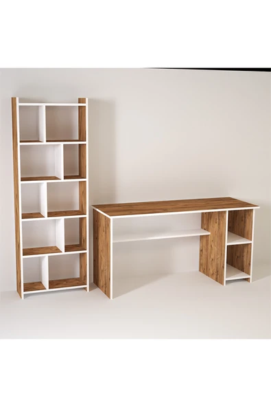 Kalender Dekor Avel Snow 145 Cm Çalışma Masası Takımı Avls02 - Resim 3