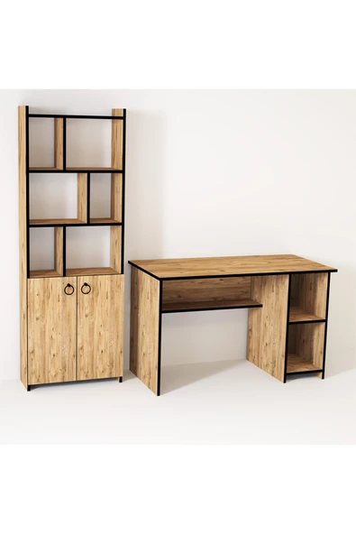 Kalender Dekor Avel Mayra 120 Cm Çalışma Masası Takımı Avem04 - Resim 3