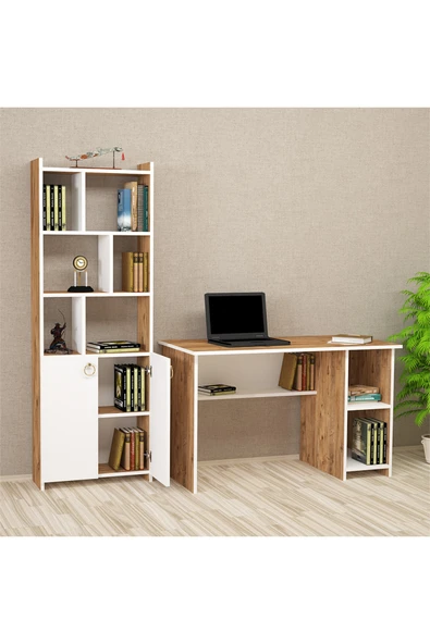 Kalender Dekor Avel Mayra 120 Cm Çalışma Masası Takımı Avem02 - Resim 2