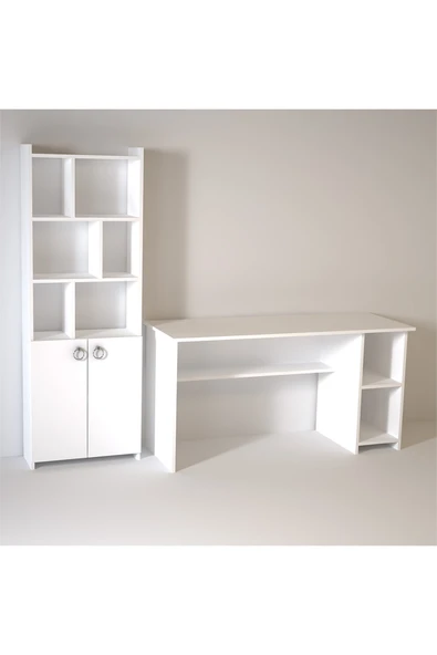 Kalender Dekor Avel Mayra 145 Cm Çalışma Masası Takımı Avlm01 - Resim 3