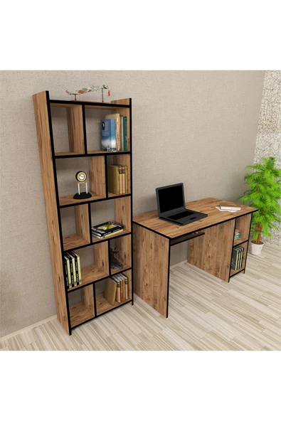 Kalender Dekor Avel Snow 120 cm Çalışma Masası Takımı Aves04 - Resim 2