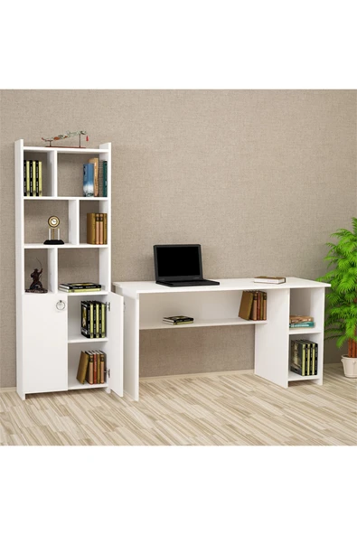 Kalender Dekor Avel Mayra 145 Cm Çalışma Masası Takımı Avlm01 - Resim 2