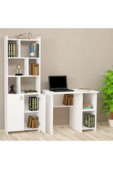 Kalender Dekor Avel Mayra 90 Cm Çalışma Masası Takımı Avm01 - Resim 2