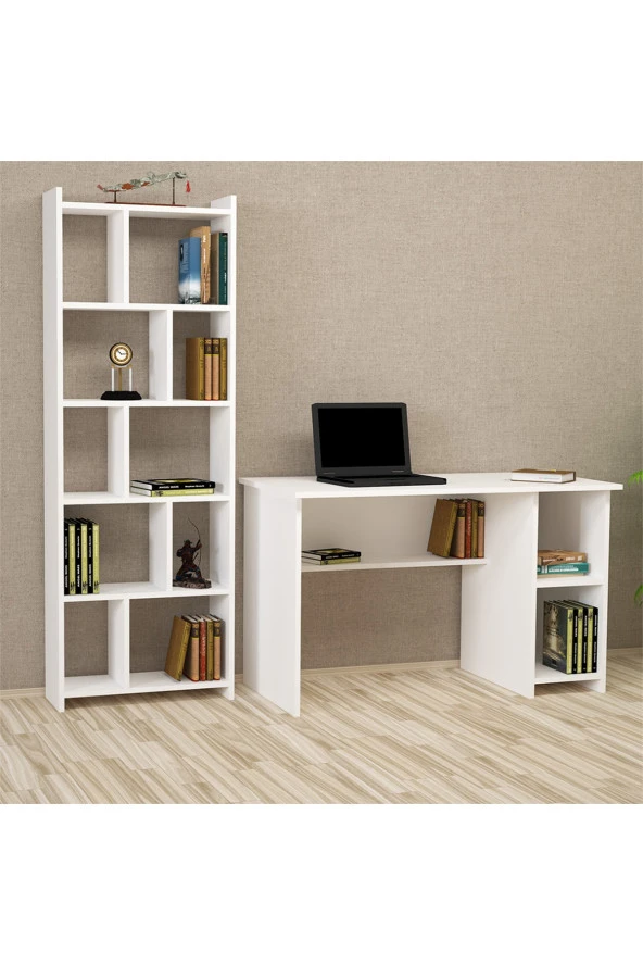 Kalender Dekor Avel Snow 120 Cm Çalışma Masası Takımı Aves01
