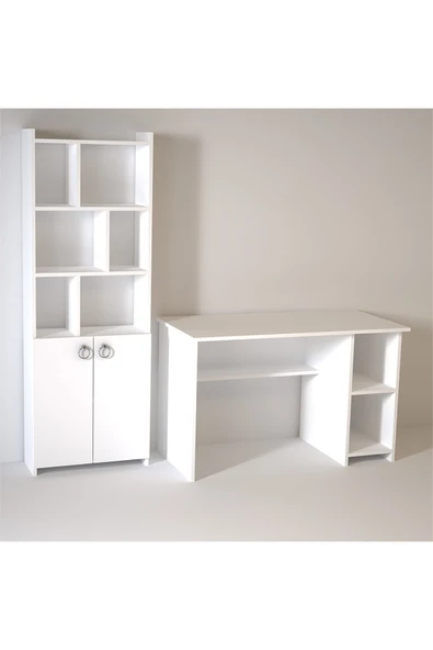 Kalender Dekor Avel Mayra 120 Cm Çalışma Masası Takımı Avem01 - Resim 3