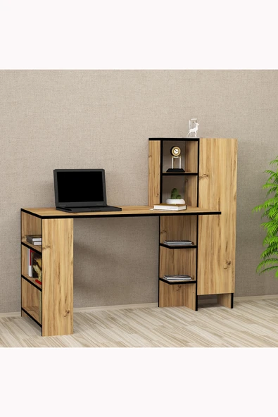 Kalender Dekor Ayame Dolaplı Bilgisayar Masası Çalışma Masası Aym04 ürün görseli