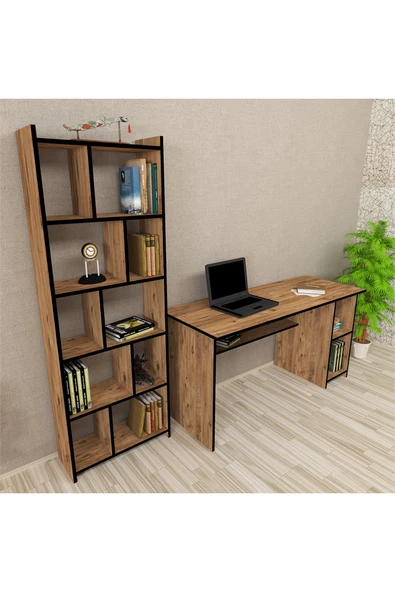 Kalender Dekor Avel Snow 145 cm Çalışma Masası Takımı Avls04 - Resim 2