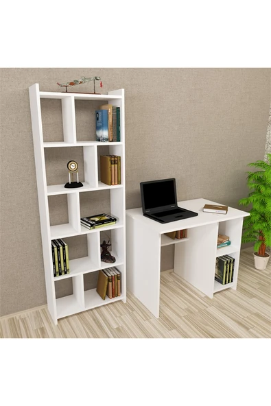 Kalender Dekor Avel Snow 90 Cm Çalışma Masası Takımı Avs01 - Resim 2