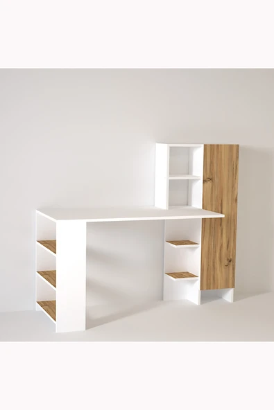 Kalender Dekor AyAyame Dolaplı Bilgisayar Masası Çalışma Masası Aym02 - Resim 4