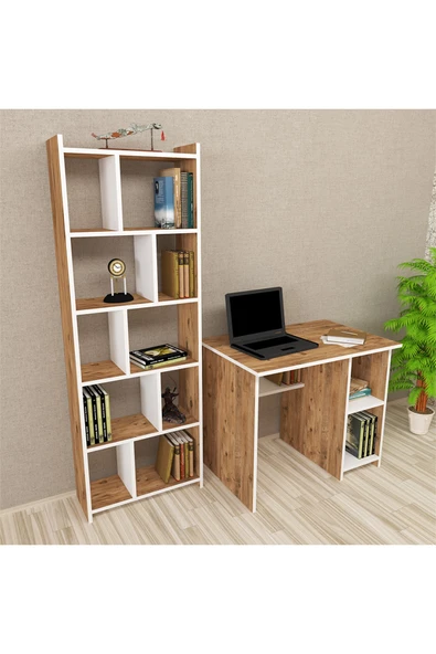 Kalender Dekor Avel Snow 90 Cm Çalışma Masası Takımı Avs02 - Resim 2