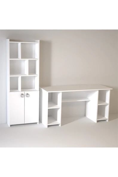 Kalender Dekor Avel-twins Mayra 145 Cm Çalışma Masası Takımı Avtm01 - Resim 3