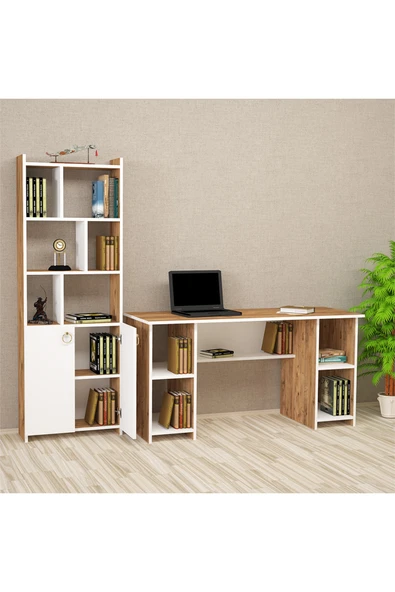 Kalender Dekor Avel-twins Mayra 145 Cm Çalışma Masası Takımı Avtm02 - Resim 2