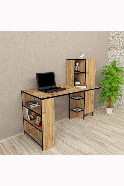 Kalender Dekor Ayame Dolaplı Bilgisayar Masası Çalışma Masası Aym04 - Resim 2