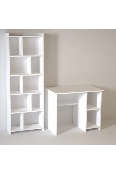 Kalender Dekor Avel Snow 90 Cm Çalışma Masası Takımı Avs01 - Resim 3