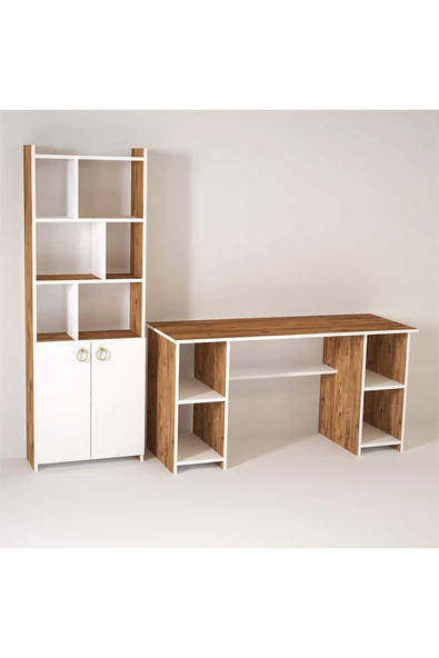 Kalender Dekor Avel-twins Mayra 145 Cm Çalışma Masası Takımı Avtm02 - Resim 3