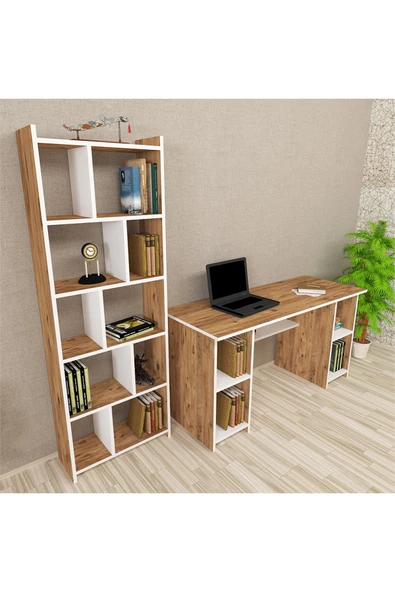 Kalender Dekor Avel-twins Snow 145 Cm Çalışma Masası Takımı Avts02 - Resim 2