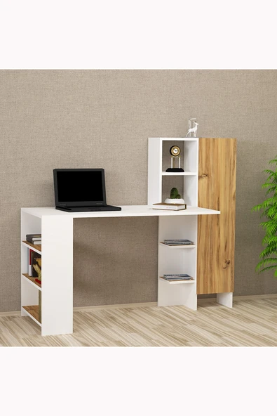 Kalender Dekor AyAyame Dolaplı Bilgisayar Masası Çalışma Masası Aym02 ürün görseli