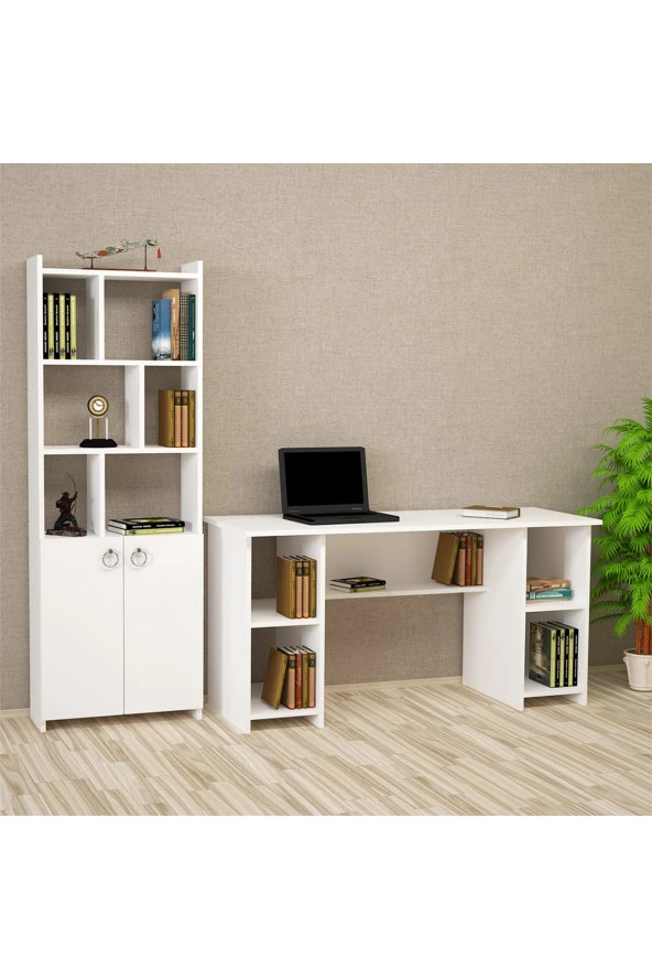 Kalender Dekor Avel-twins Mayra 145 Cm Çalışma Masası Takımı Avtm01