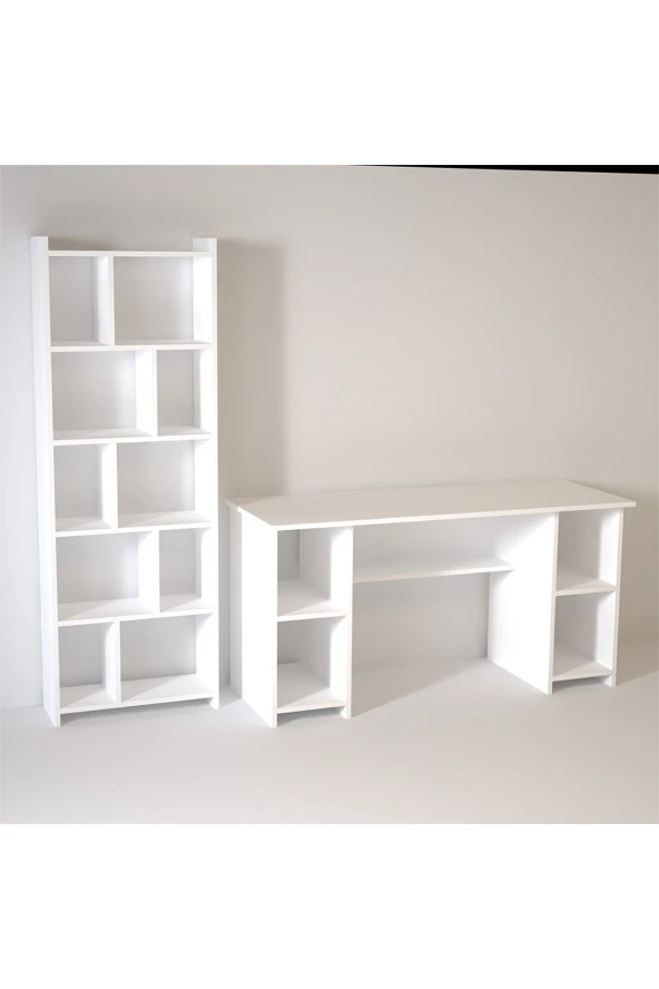 Kalender Dekor Avel-twins Snow 145 Cm Çalışma Masası Takımı Avts01 - 3