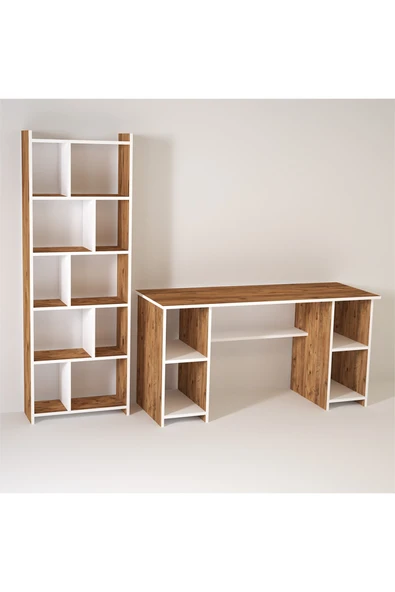 Kalender Dekor Avel-twins Snow 145 Cm Çalışma Masası Takımı Avts02 - Resim 3