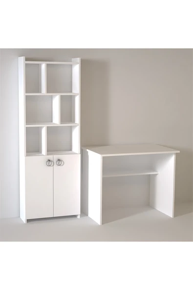 Kalender Dekor Ellen Snow 90 Cm Çalışma Masası Takımı El01 - Resim 4