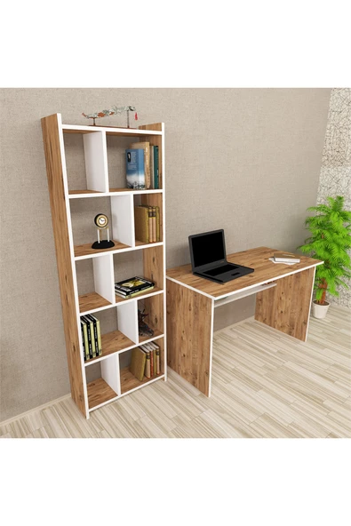 Kalender Dekor Ellen Snow 120 Cm Çalışma Masası Takımı El02 - Resim 2