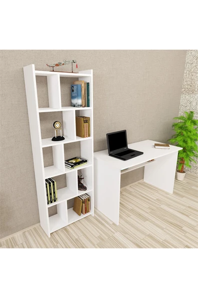 Kalender Dekor Ellen Snow 120 Cm Çalışma Masası Takımı El01 - Resim 2