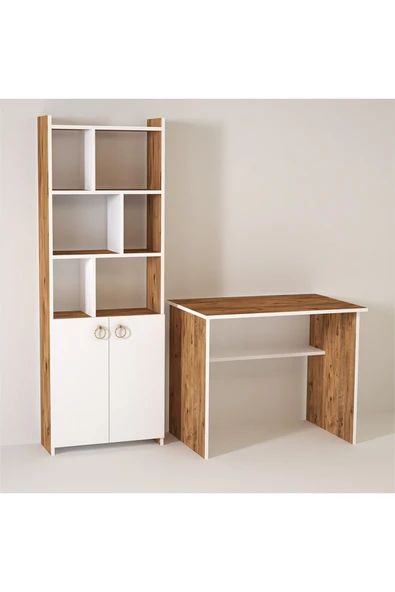 Kalender Dekor Ellen Mayra 90 Cm Çalışma Masası Takımı El02 - Resim 5