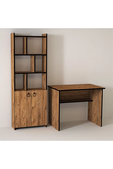 Kalender Dekor Ellen Mayra 90 Cm Çalışma Masası Takımı El04 - Resim 4