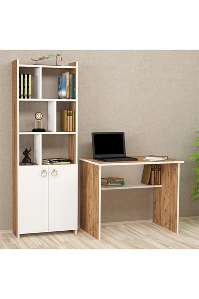 Kalender Dekor Ellen Mayra 90 Cm Çalışma Masası Takımı El02 - Resim 2